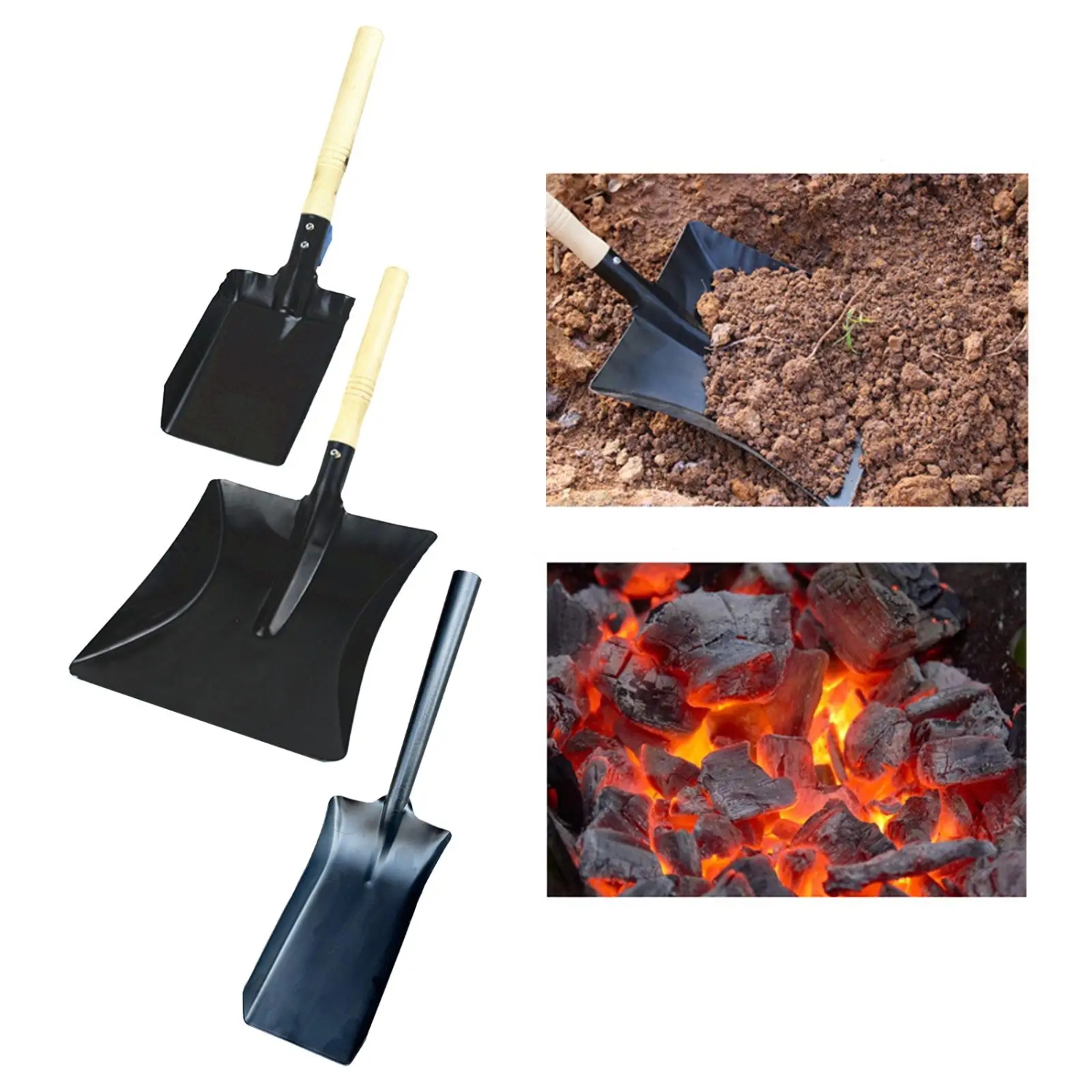 Multifunctional Shovel Iorn Camping Axe Digging Trench Survival Saw Gardening Tool Small Tools Multi Tool Fireplace Cleaning