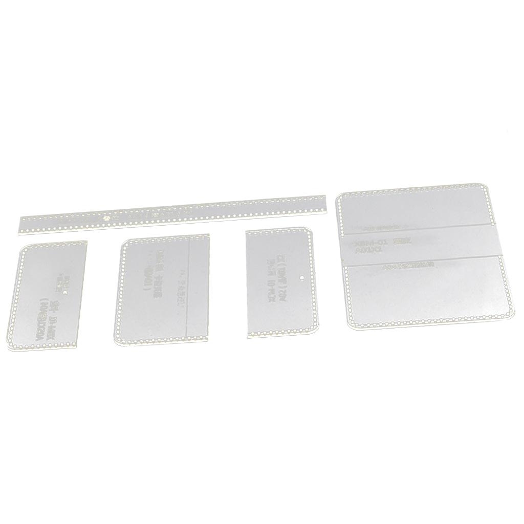 5x / Set Transparent Acrylic Bag Template Template Leather Tool